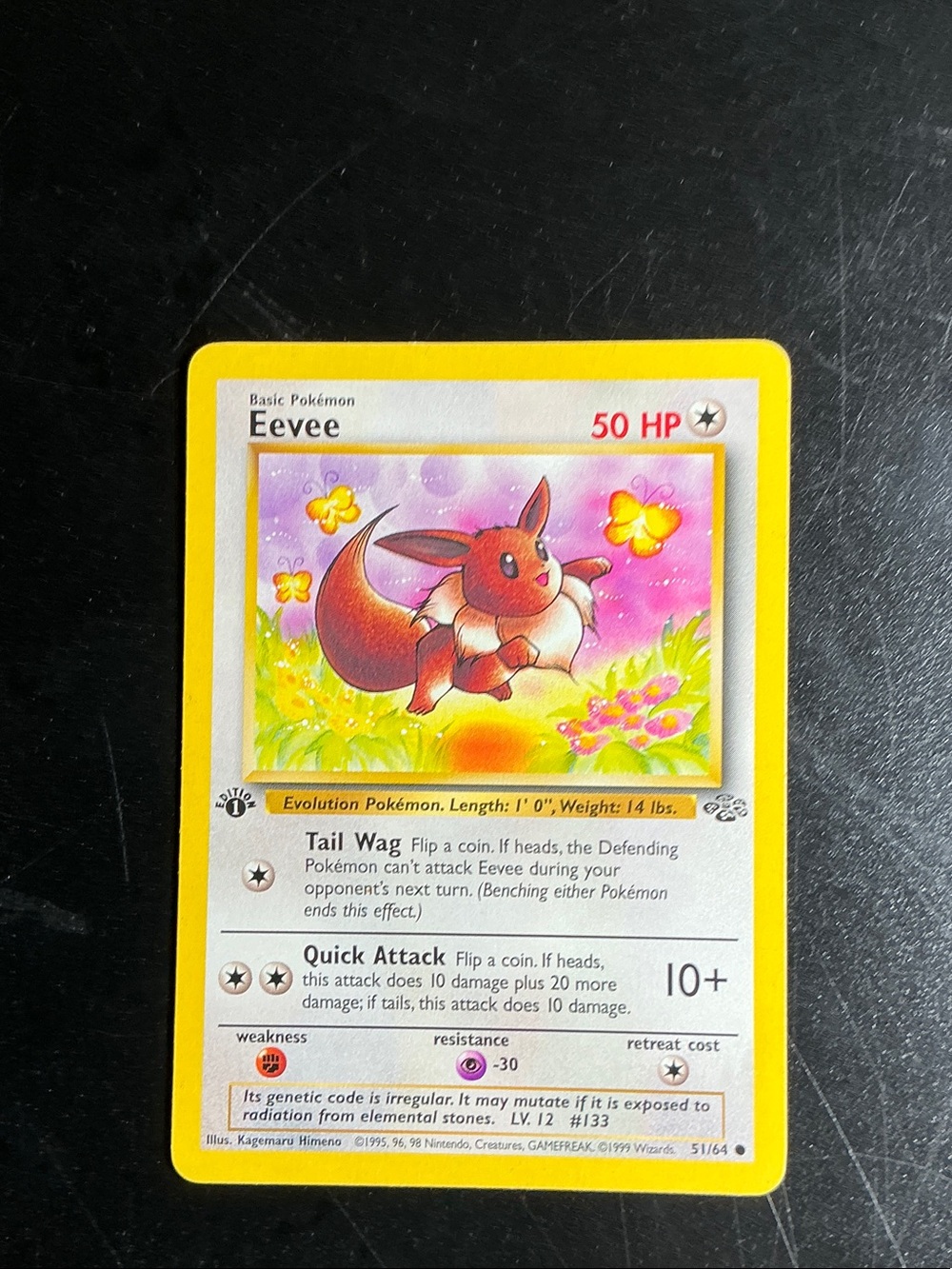Eevee Trading Card - Yellow Border